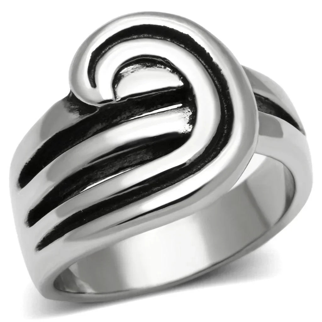 Silver Rings for Women Stainless Steel TK635 with No Stone - Jewelry Store by Erik Rayo