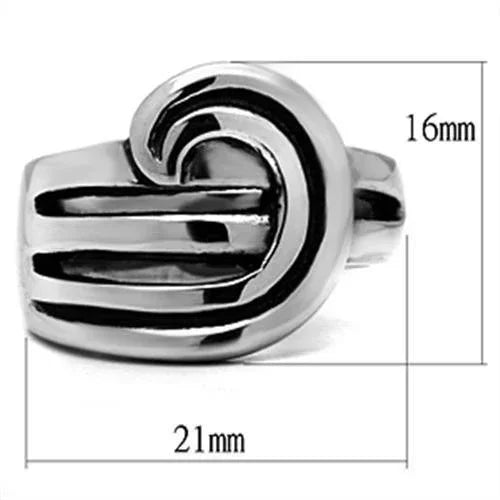 Silver Rings for Women Stainless Steel TK635 with No Stone - Jewelry Store by Erik Rayo