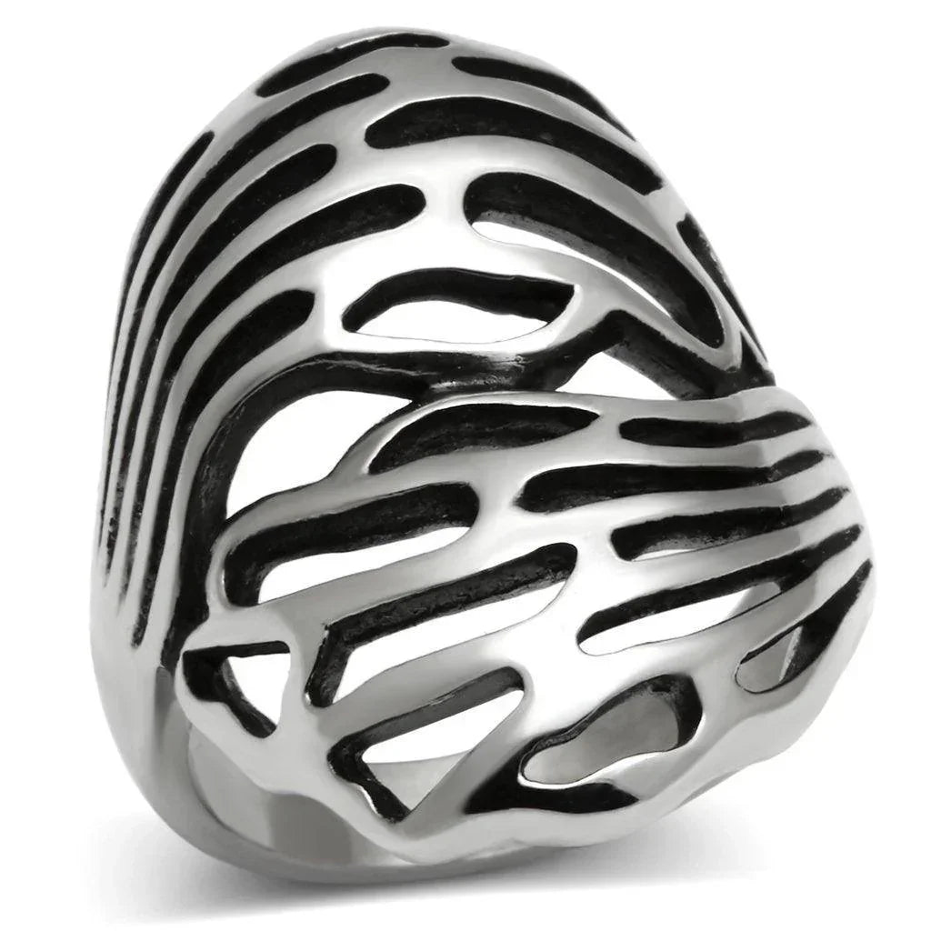 Silver Rings for Women Stainless Steel TK636 with No Stone - Jewelry Store by Erik Rayo