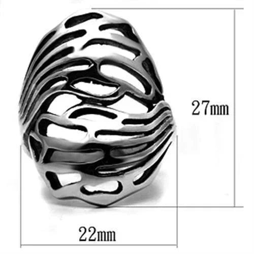 Silver Rings for Women Stainless Steel TK636 with No Stone - Jewelry Store by Erik Rayo