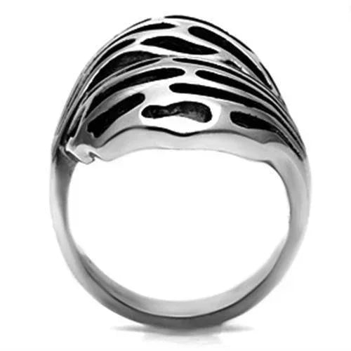 Silver Rings for Women Stainless Steel TK636 with No Stone - Jewelry Store by Erik Rayo