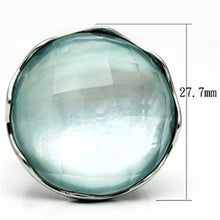 Load image into Gallery viewer, Silver Rings for Women Stainless Steel TK637 with Glass in Sea Blue
