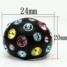 Load image into Gallery viewer, Silver Rings for Women Stainless Steel TK640 with Top Grade Crystal in Multi Color
