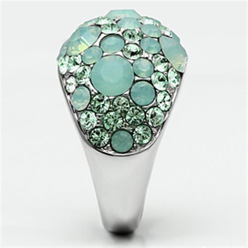 Silver Rings for Women Stainless Steel TK641 with Top Grade Crystal in Multi Color - Jewelry Store by Erik Rayo