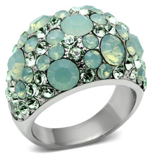 Load image into Gallery viewer, Silver Rings for Women Stainless Steel TK641 with Top Grade Crystal in Multi Color
