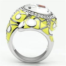 Load image into Gallery viewer, Silver Rings for Women Stainless Steel TK643 with Top Grade Crystal in Clear
