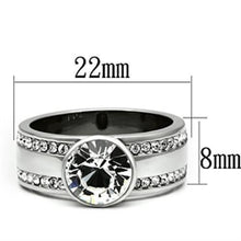 Load image into Gallery viewer, Silver Rings for Women Stainless Steel TK646 with Top Grade Crystal in Clear
