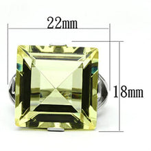 Load image into Gallery viewer, Silver Rings for Women Stainless Steel TK649 with Top Grade Crystal in Citrine Yellow
