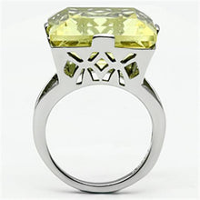 Load image into Gallery viewer, Silver Rings for Women Stainless Steel TK649 with Top Grade Crystal in Citrine Yellow
