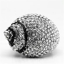 Load image into Gallery viewer, Silver Rings for Women Stainless Steel TK661 with Top Grade Crystal in Clear
