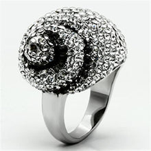 Load image into Gallery viewer, Silver Rings for Women Stainless Steel TK661 with Top Grade Crystal in Clear
