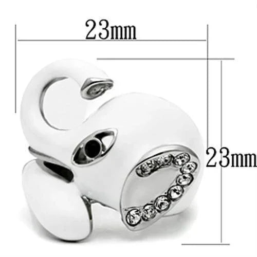 Silver Rings for Women Stainless Steel TK663 with Top Grade Crystal in Jet - Jewelry Store by Erik Rayo