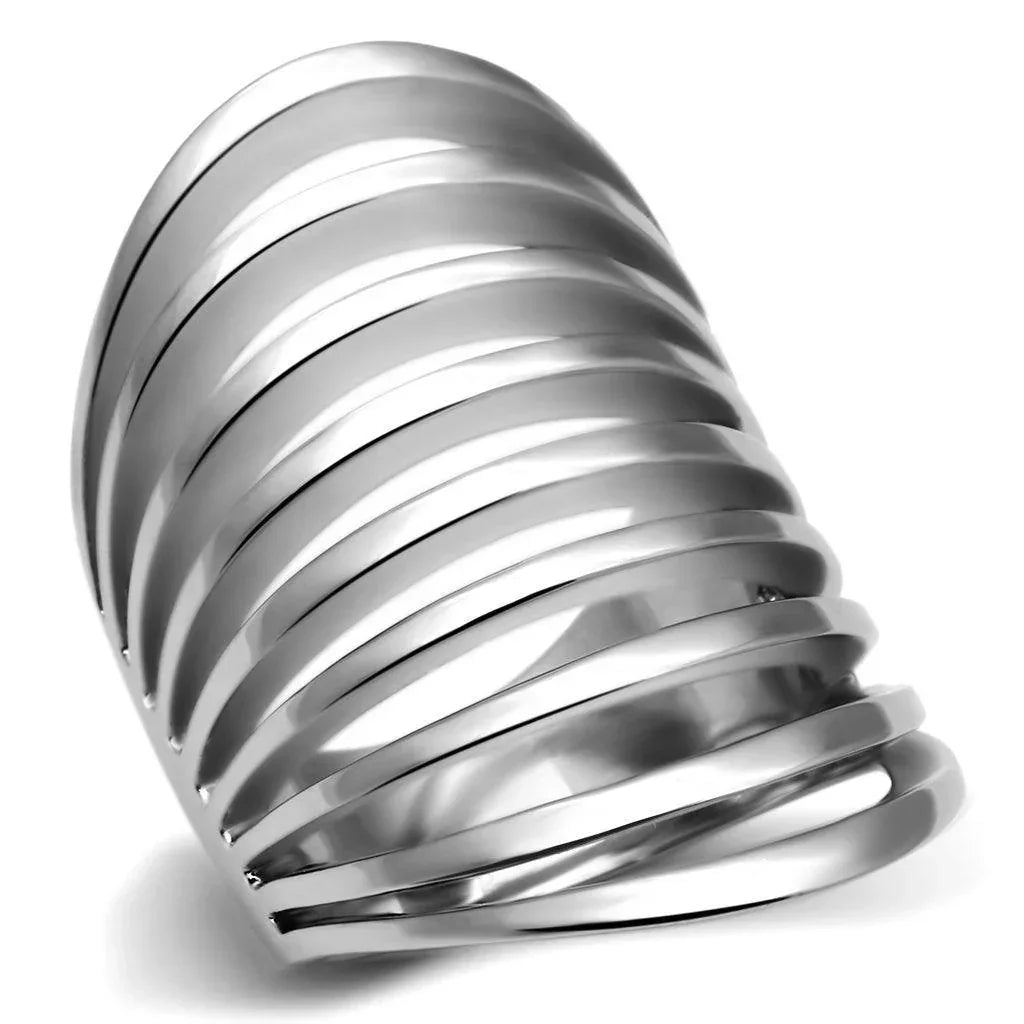 Silver Rings for Women Stainless Steel TK665 with No Stone - Jewelry Store by Erik Rayo