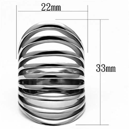 Silver Rings for Women Stainless Steel TK665 with No Stone - Jewelry Store by Erik Rayo