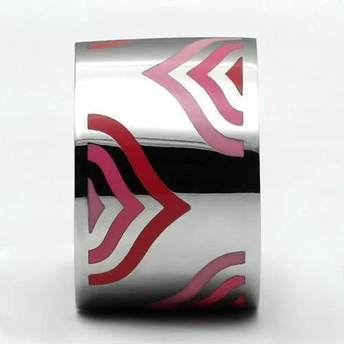 Silver Rings for Women Stainless Steel TK678 with Epoxy in Multi Color - Jewelry Store by Erik Rayo