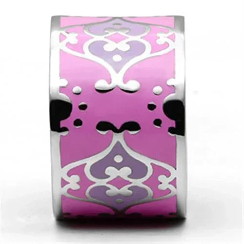 Silver Rings for Women Stainless Steel TK685 with Epoxy in Multi Color - Jewelry Store by Erik Rayo