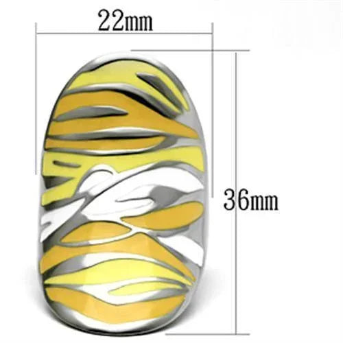 Silver Rings for Women Stainless Steel TK688 with Epoxy in Multi Color - Jewelry Store by Erik Rayo
