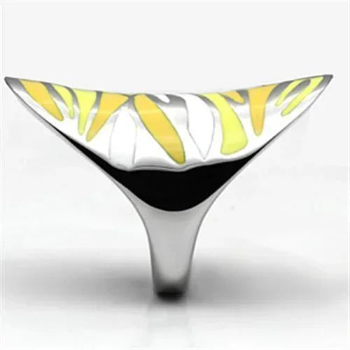 Silver Rings for Women Stainless Steel TK688 with Epoxy in Multi Color - Jewelry Store by Erik Rayo