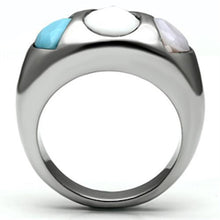 Load image into Gallery viewer, Silver Rings for Women Stainless Steel TK690 with Glass in Multi Color
