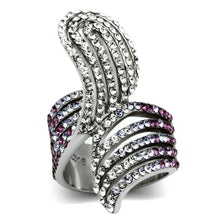 Load image into Gallery viewer, Silver Rings for Women Stainless Steel TK691 with Top Grade Crystal in Multi Color
