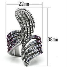 Load image into Gallery viewer, Silver Rings for Women Stainless Steel TK691 with Top Grade Crystal in Multi Color
