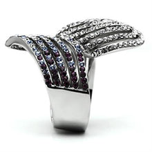 Load image into Gallery viewer, Silver Rings for Women Stainless Steel TK691 with Top Grade Crystal in Multi Color
