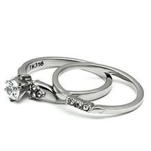 Load image into Gallery viewer, Silver Rings for Women Stainless Steel TK694 with AAA Grade Cubic Zirconia in Clear
