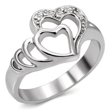 Load image into Gallery viewer, Silver Rings for Women Stainless Steel TK6X179 with AAA Grade Cubic Zirconia in Clear
