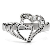 Load image into Gallery viewer, Silver Rings for Women Stainless Steel TK6X179 with AAA Grade Cubic Zirconia in Clear
