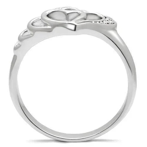 Silver Rings for Women Stainless Steel TK6X179 with AAA Grade Cubic Zirconia in Clear - Jewelry Store by Erik Rayo