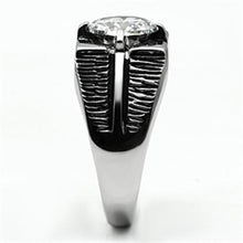 Load image into Gallery viewer, Rings for Men Silver Stainless Steel TK701 with AAA Grade Cubic Zirconia in Clear
