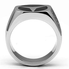 Load image into Gallery viewer, Rings for Men Silver Stainless Steel TK709 with Top Grade Crystal in Clear
