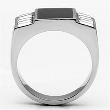 Load image into Gallery viewer, Rings for Men Silver Stainless Steel TK712 with Top Grade Crystal in Clear
