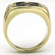 Load image into Gallery viewer, Gold Rings for Men Stainless Steel TK719 with AAA Grade Cubic Zirconia in Clear
