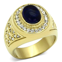 Load image into Gallery viewer, Gold Rings for Men Stainless Steel TK720 with Glass in Montana
