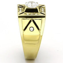 Load image into Gallery viewer, Gold Rings for Men Stainless Steel TK723 with AAA Grade Cubic Zirconia in Clear
