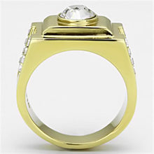 Load image into Gallery viewer, Gold Rings for Men Stainless Steel TK725 with Top Grade Crystal in Clear
