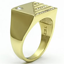 Load image into Gallery viewer, Gold Rings for Men Stainless Steel TK731 with Top Grade Crystal in Clear
