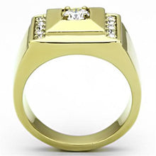 Load image into Gallery viewer, Gold Rings for Men Stainless Steel TK732 with AAA Grade Cubic Zirconia in Clear
