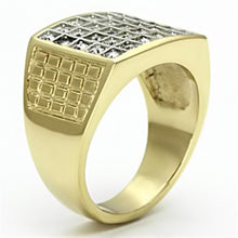 Load image into Gallery viewer, Gold Rings for Men Stainless Steel TK734 Two-Tone with Top Grade Crystal in Clear
