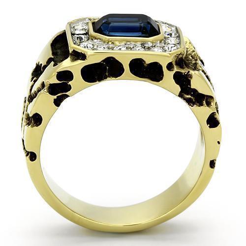 Gold Rings for Men Stainless Steel TK756 Two-Tone with Top Grade Crystal in Montana - Jewelry Store by Erik Rayo