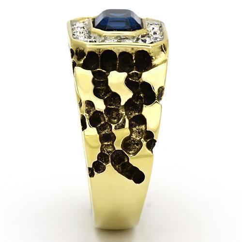 Gold Rings for Men Stainless Steel TK756 Two-Tone with Top Grade Crystal in Montana - Jewelry Store by Erik Rayo