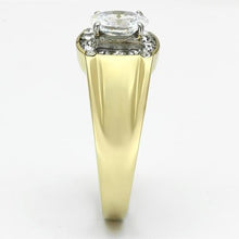 Load image into Gallery viewer, Gold Rings for Men Stainless Steel TK758 Two-Tone with AAA Grade Cubic Zirconia in Clear
