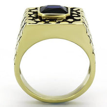 Load image into Gallery viewer, Gold Rings for Men Stainless Steel TK763 with Glass in Montana
