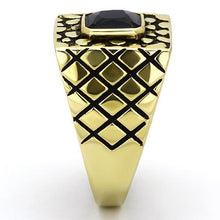 Load image into Gallery viewer, Gold Rings for Men Stainless Steel TK763 with Glass in Montana
