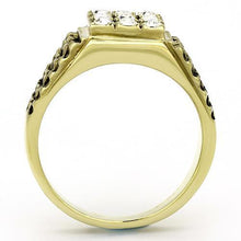 Load image into Gallery viewer, Gold Rings for Men Stainless Steel TK765 with Top Grade Crystal in Clear
