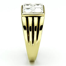 Load image into Gallery viewer, Gold Rings for Men Stainless Steel TK769 with Top Grade Crystal in Clear
