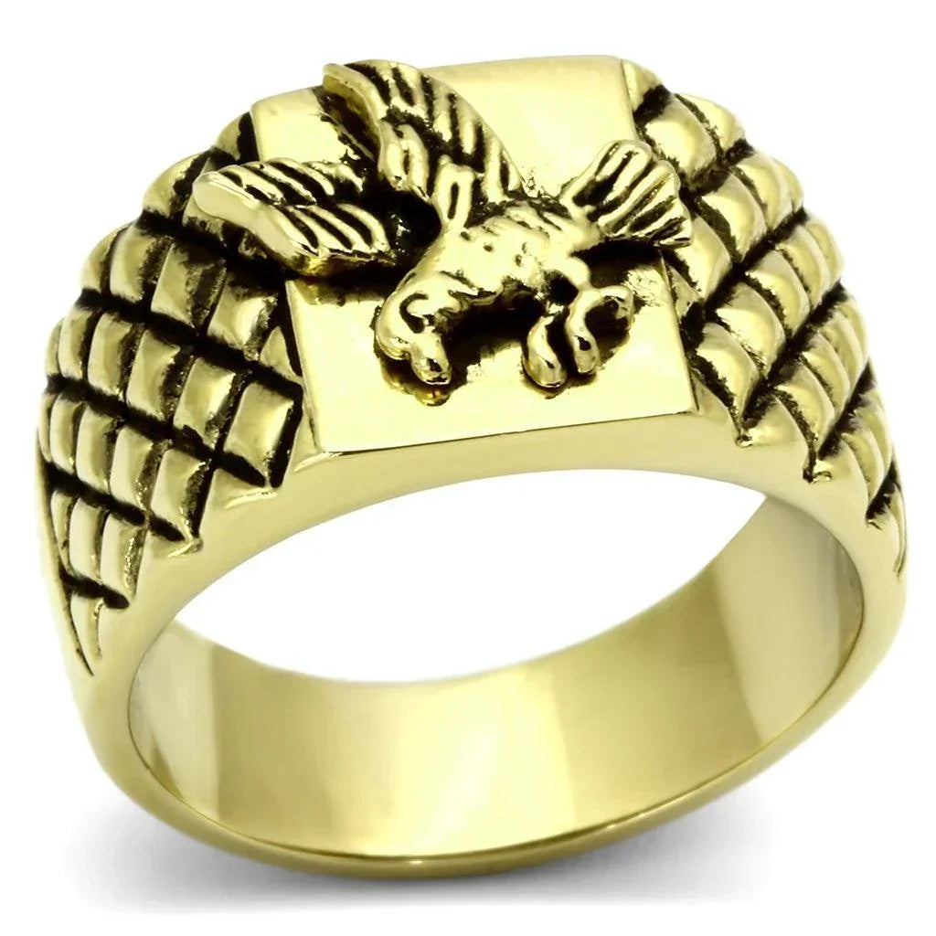 Gold Rings for Men Stainless Steel TK773 with No Stone - Jewelry Store by Erik Rayo
