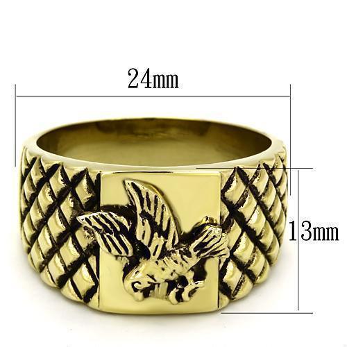 Gold Rings for Men Stainless Steel TK773 with No Stone - Jewelry Store by Erik Rayo