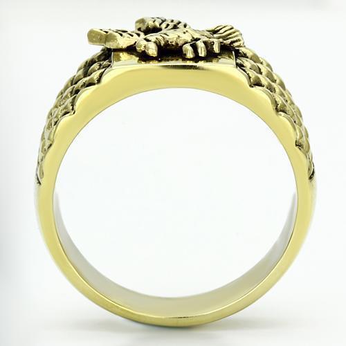 Gold Rings for Men Stainless Steel TK773 with No Stone - Jewelry Store by Erik Rayo